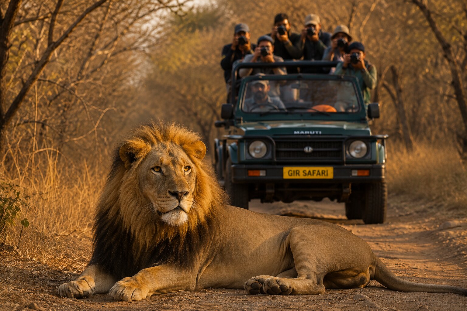 Asiatic Lions in Gir National Park