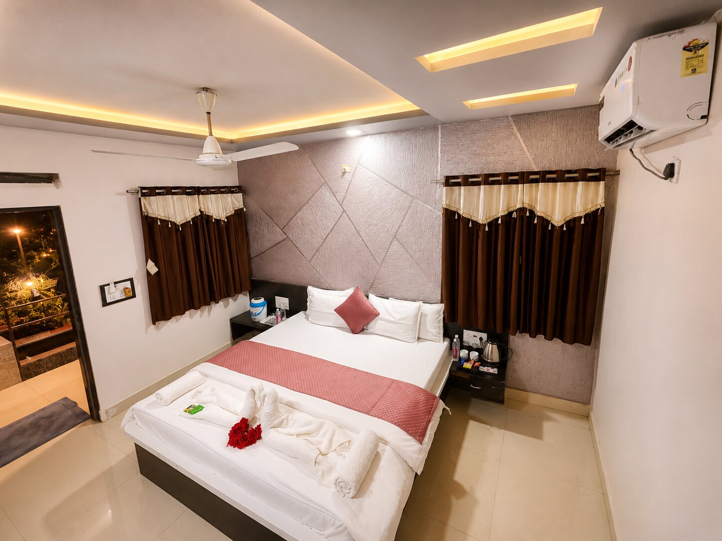 Cottage bedroom interior at Wildlife Gir Resort