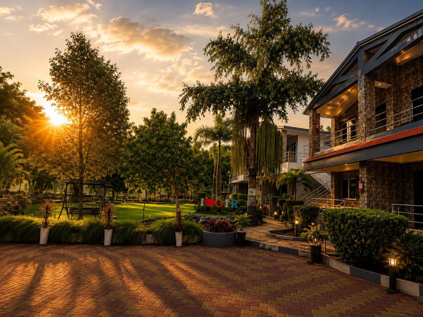 Resort main building view at Wildlife Gir Resort